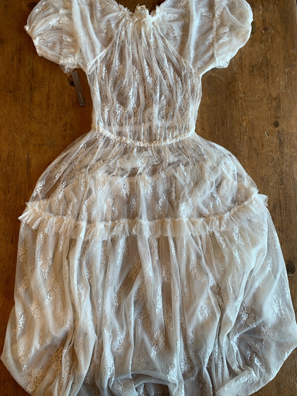 Anthropologie Let Me Be  Ivory Lace Maxi Dress - Picture 12 of 16